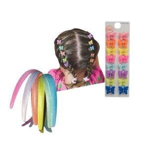 Wonder Nation Metallic Headbands And Butterfly Clips Accessories Set